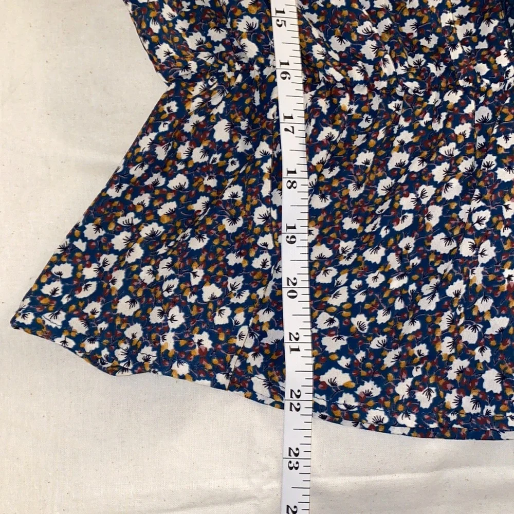 Sienna Sky Floral Peplum 3/4 Sleeve Blouse - Picture 10 of 13